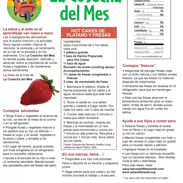 Parents Harvest of the Month Spanish Strawberries AZ Healthzone