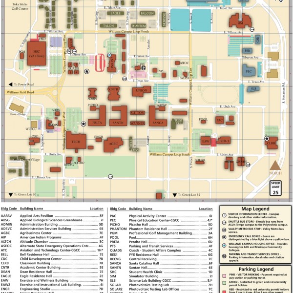 Polytechnic Parking Map AZ Healthzone