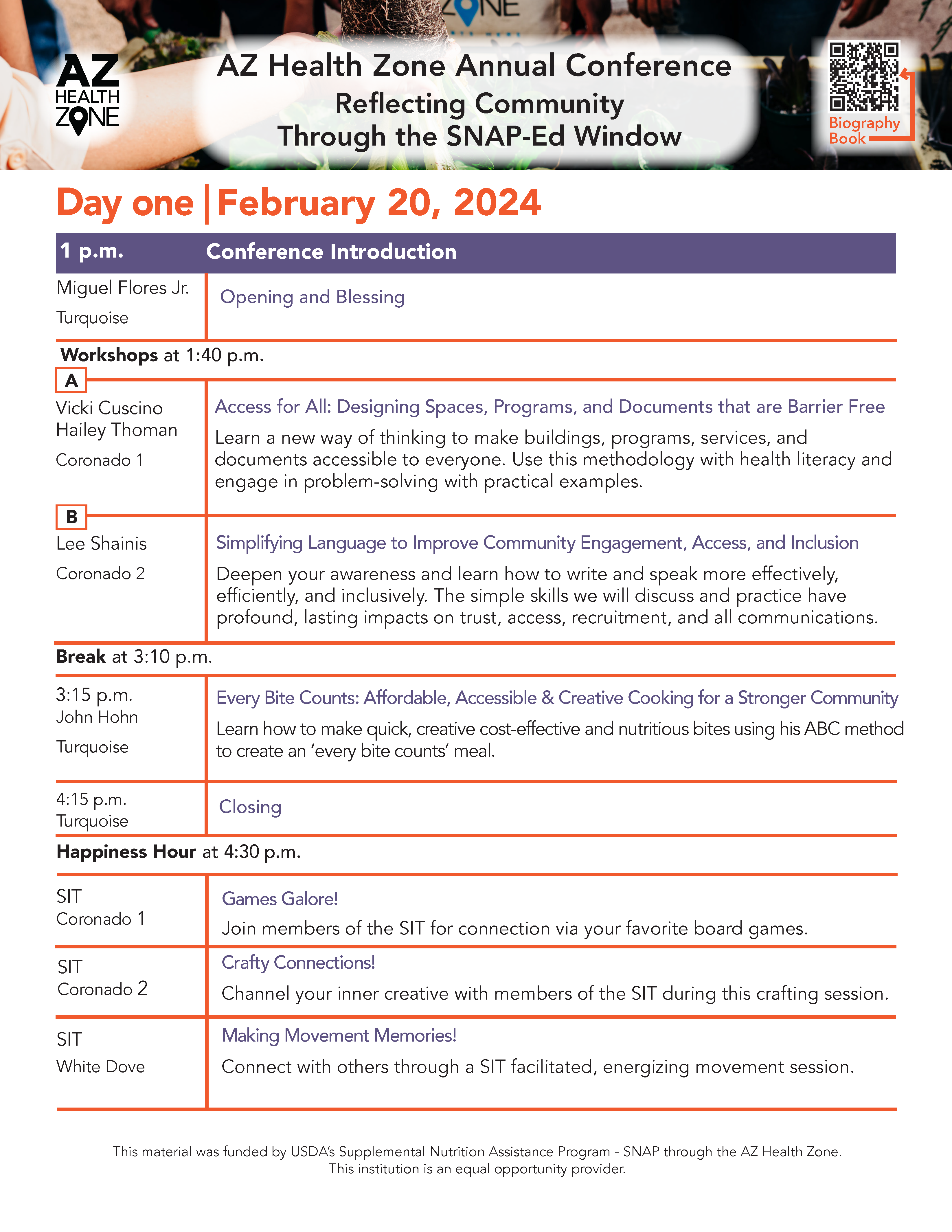 FFY2024 Conference Agenda Day One